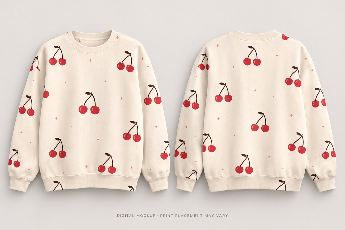 Daydream Crew — Cherry Daydream — digital product mockup; print placement and construction may vary.