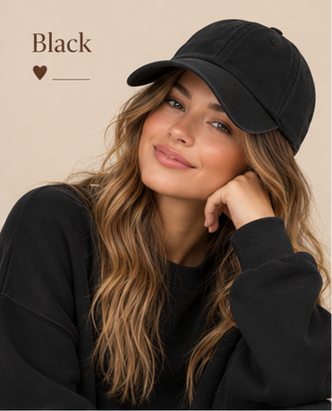 Everyday Cap |color=Black| original approved lookbook crop, AI concept