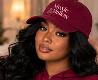 Everyday Cap |color=Burgundy| individual AI portrait concept (enlarged lookbook crop), supplier product unverified